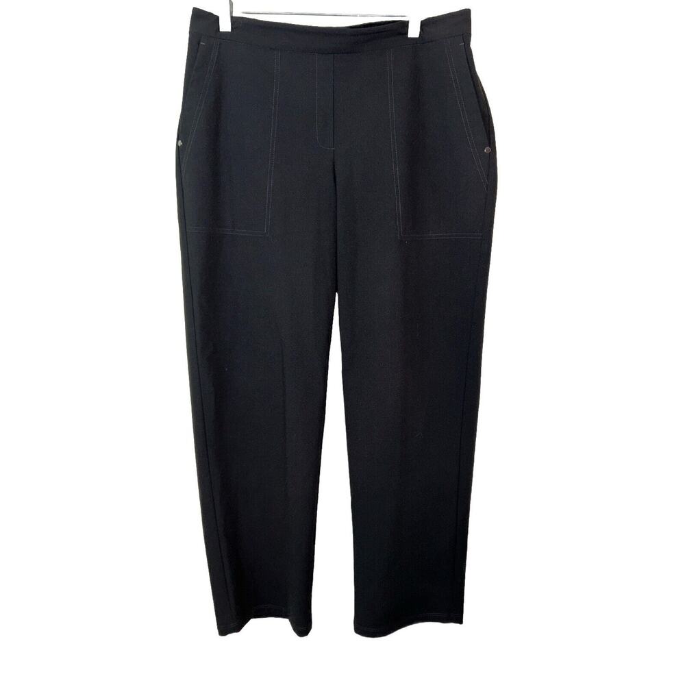 Lafayette 148 Women’s Dress Pants Slacks Size Large Black Pull On Career Office